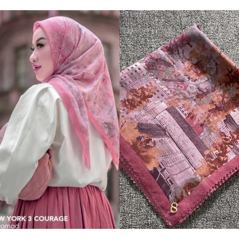 Jual Hijab Buttonscarves Jilbab Segi Empat Buttonscarves | Shopee Indonesia