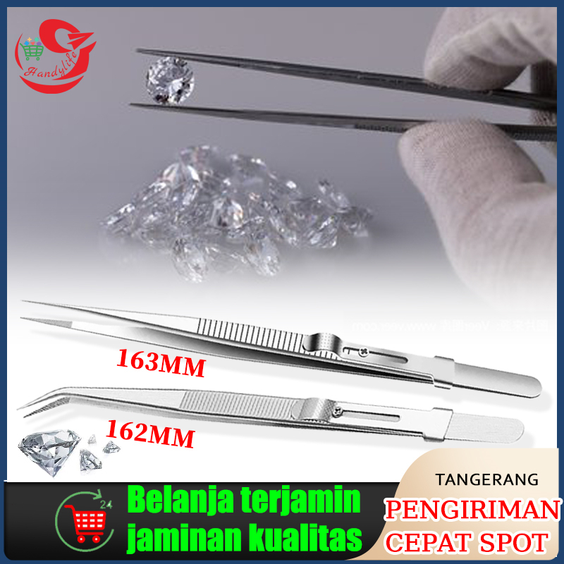 Jual 2pcs Pinset Penjepit Perhiasan / Komponen Elektronik Tahan Karat ...