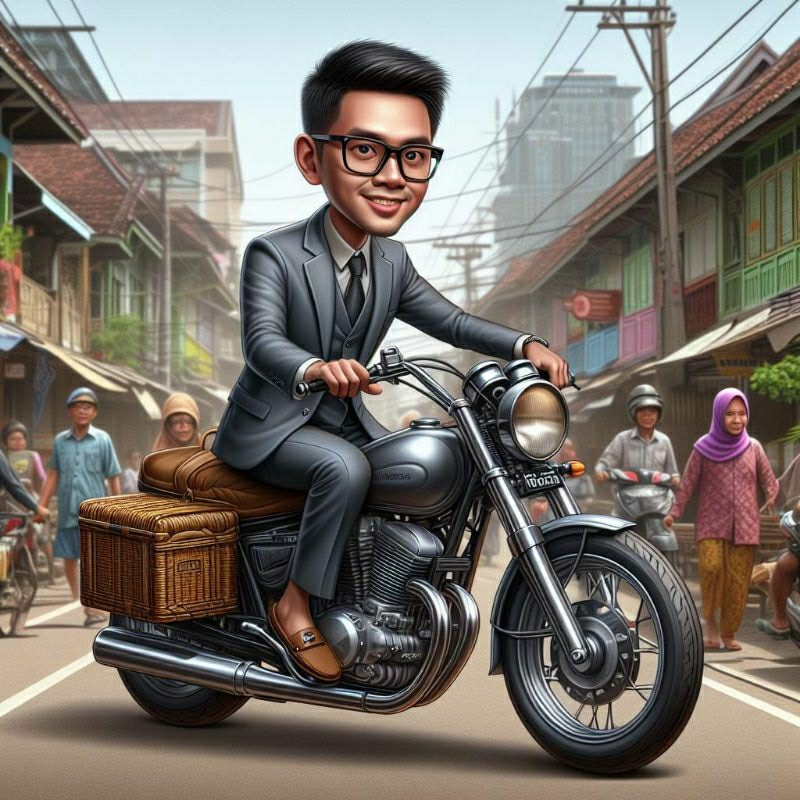 Jual JASA EDIT PHOTO WAJAH KARIKATUR AI 3D NAIK MOTOR | Shopee Indonesia