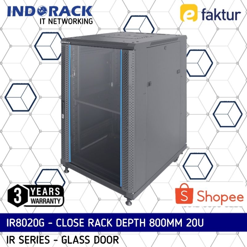 Jual IR8020G / IR8020P / IR8020D - Close Rack INDORACK 20U Depth 800mm ...