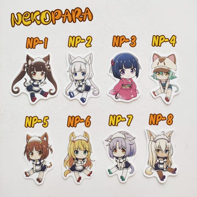 Jual Sticker Anime Nekopara 1 Chocola Vanilla Shigure Cacao Azuki Maple ...