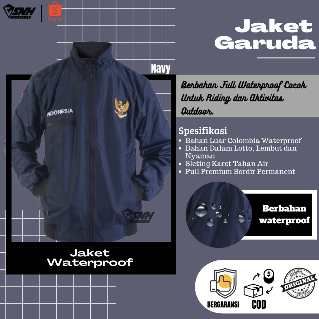 Jual Jaket Tactical Outdoor Gunung Anti Air Pria Waterproof Jaket