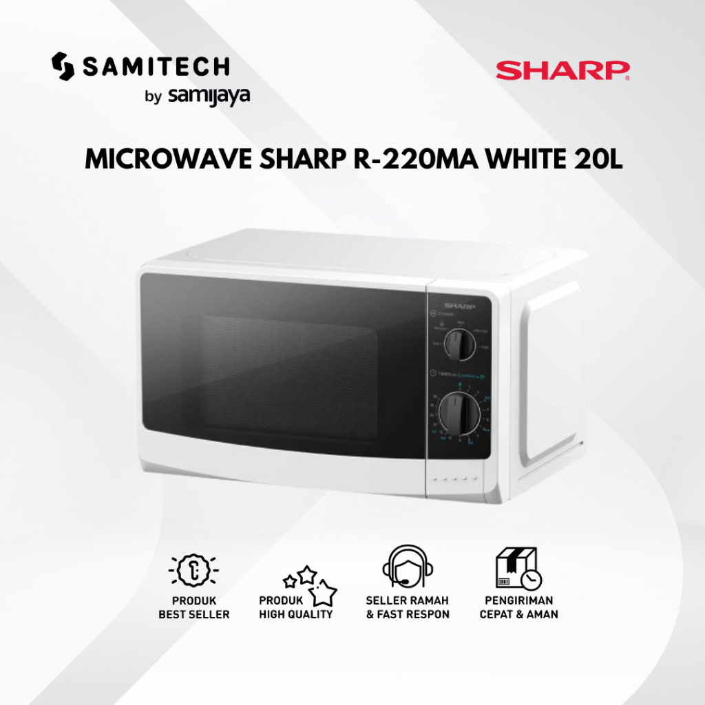 Jual MICROWAVE SHARP R-220MA-WH R 220MA WHITE 20LITER | Shopee Indonesia