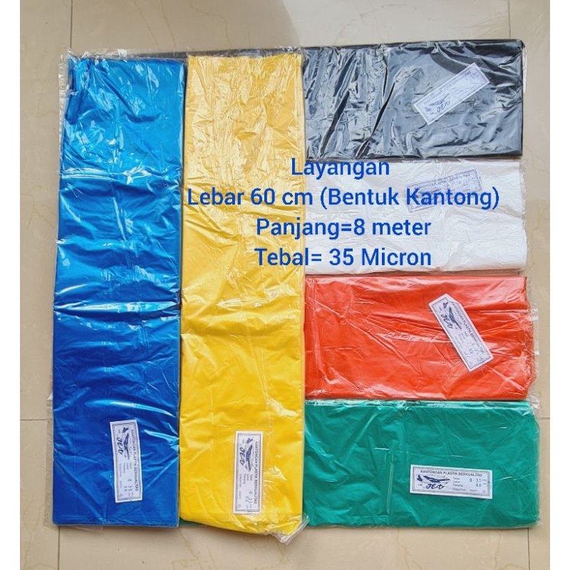 Jual Plastik Layangan/Layang-Layang/Layang JET Warna Warni Lebar 60 cm ...