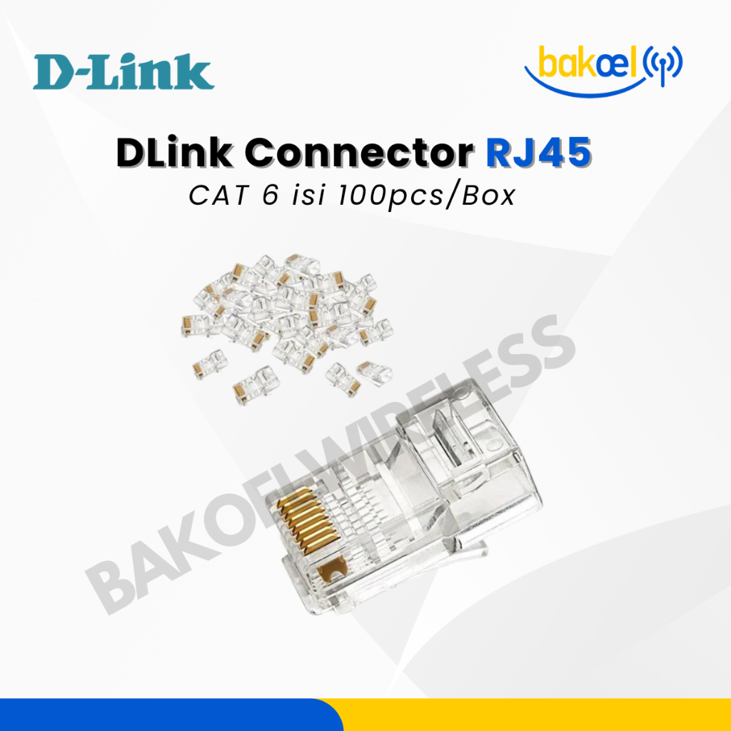 Jual D-Link UTP Connector RJ 45 DLink Cat 6 isi 100pcs RJ45 LAN Cat6 ...