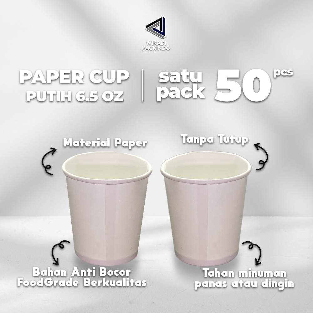 Jual Paper Cup Polos 6,5 oz / Gelas Kertas Tahan Panas + Tutup | Shopee ...