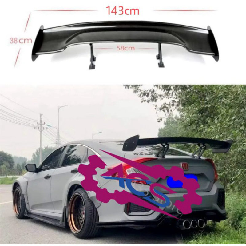 Jual spoiler universal mobil sedan style GT wing PLASTIK ABS | Shopee ...
