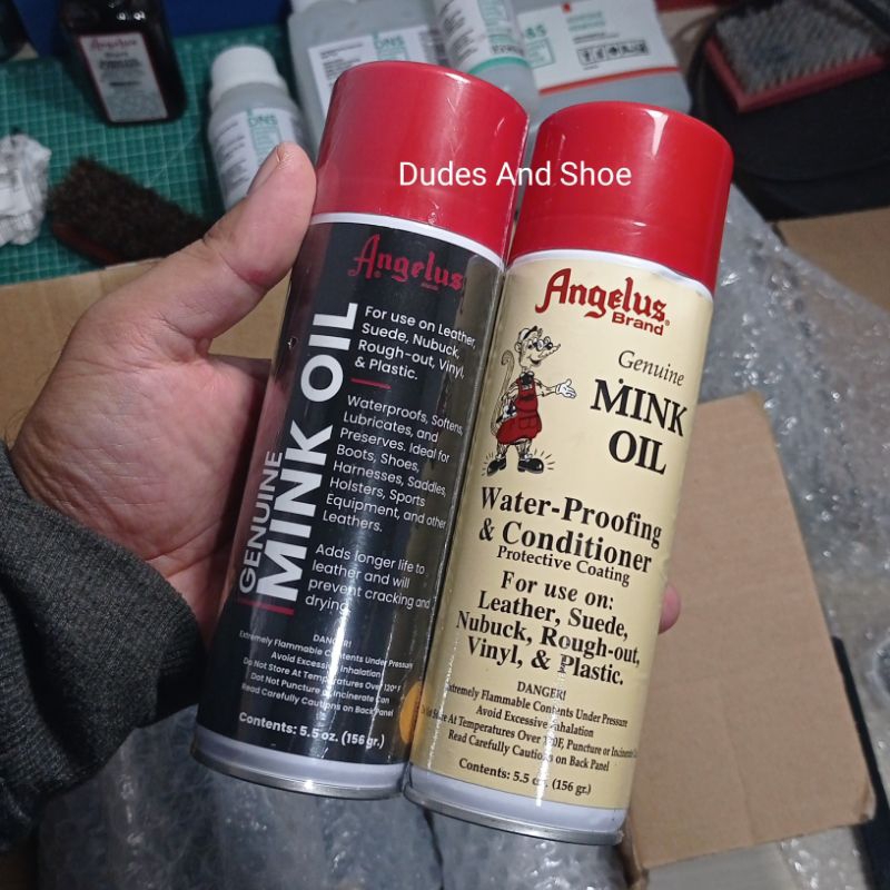 Jual Angelus Mink Oil Suede Leather, Nubuck, Rough Out Spray