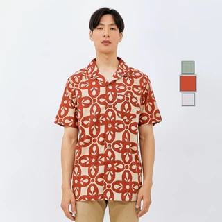 M231 Kemeja Pria Printing Hawaii Pendek 0153