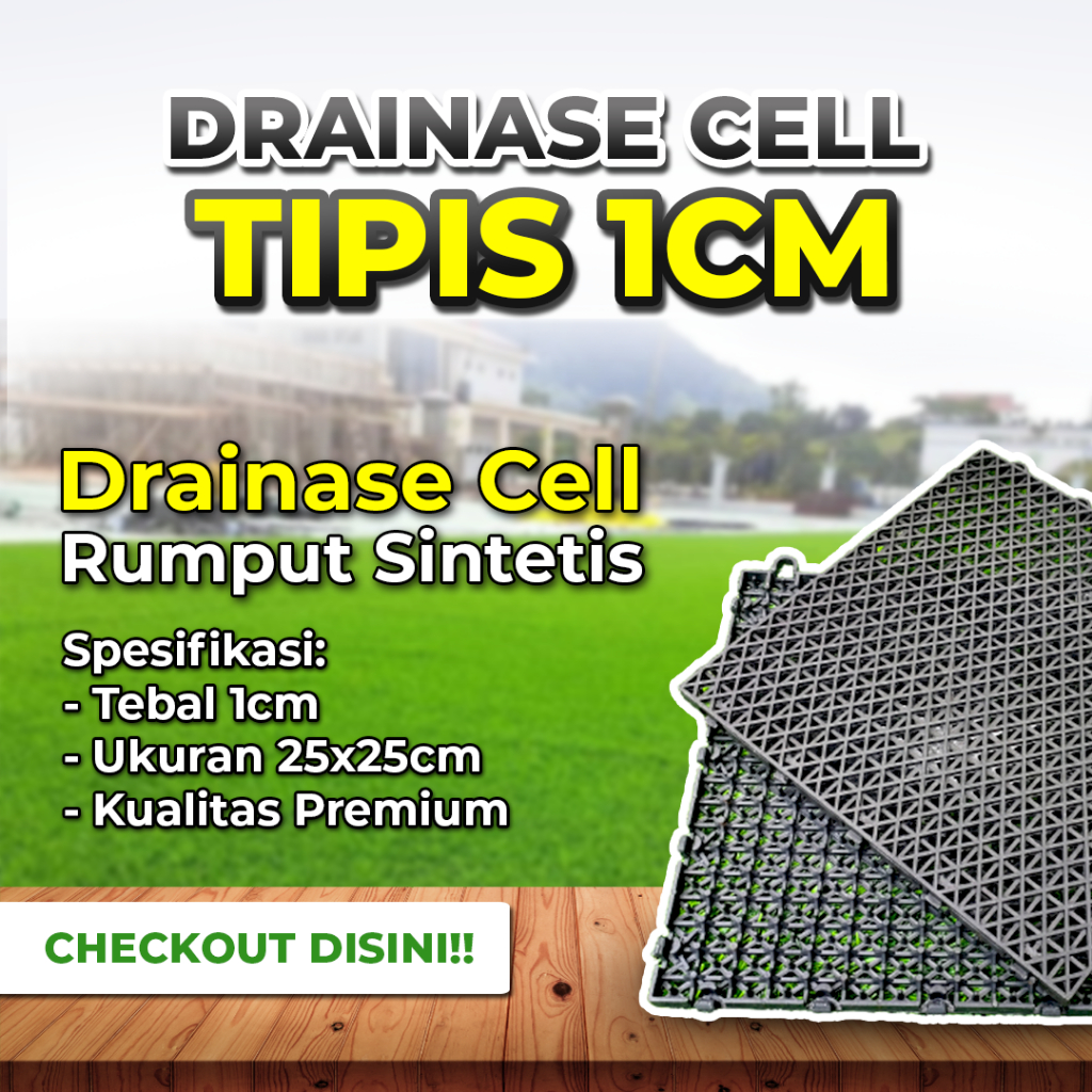 Jual Drainase Cell Tipis Untuk Rumput Sintetis Ukuran X Cm Tebal