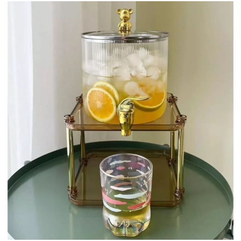 Jual Dispenser Kaca Gold Set Rak Clear Bear Dispenser Beruang Chloe ...