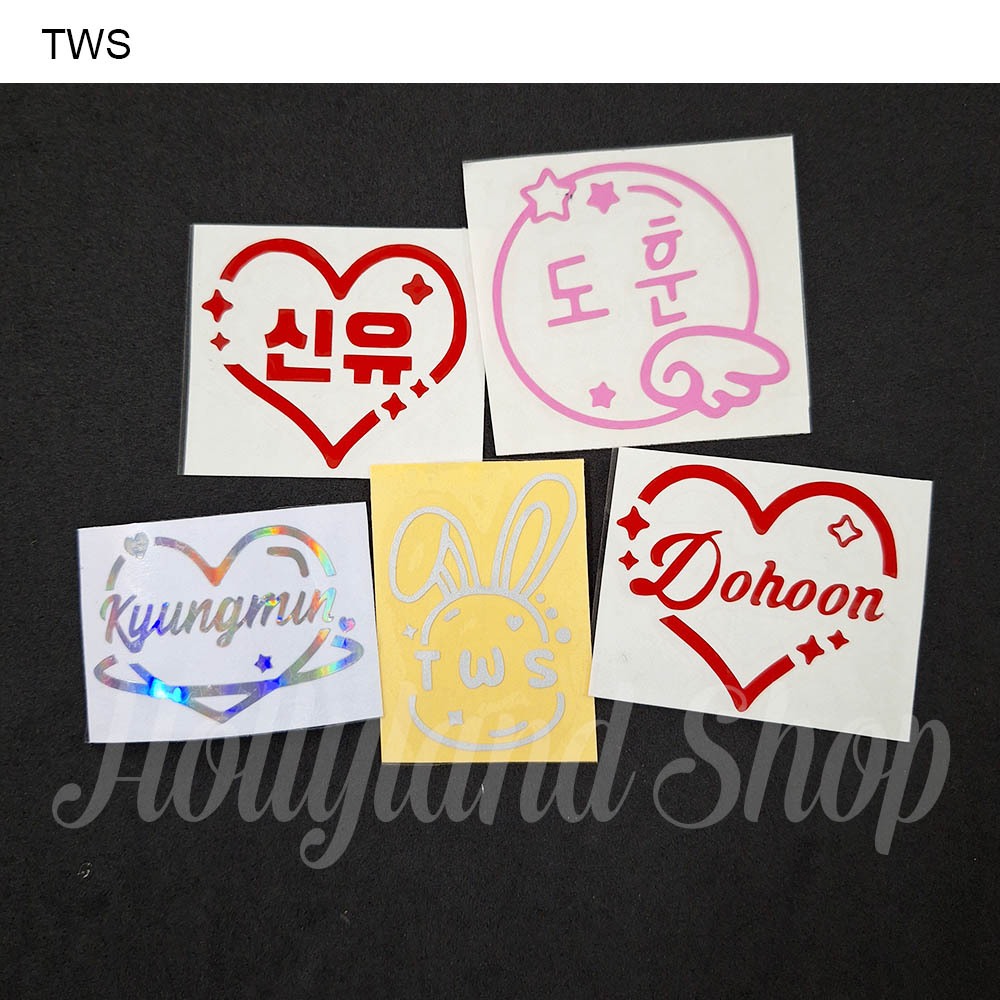 Jual Sticker Cutting TWS Member Nama Hangeul Lightstick (3pcs ...