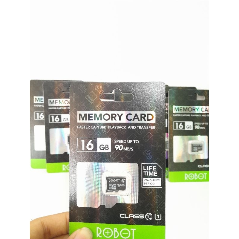 Jual ROBOT 16GB TF CARD/MMC/MEMORY With Package Black class 6 | Shopee ...