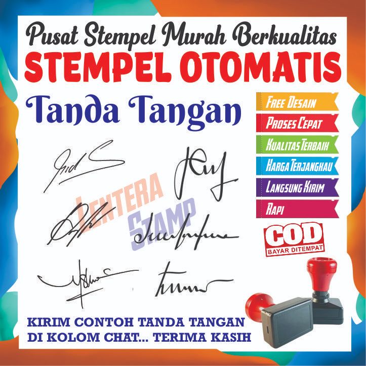 Jual Stempel Otomatis Tanda Tangan Paraf Shopee Indonesia