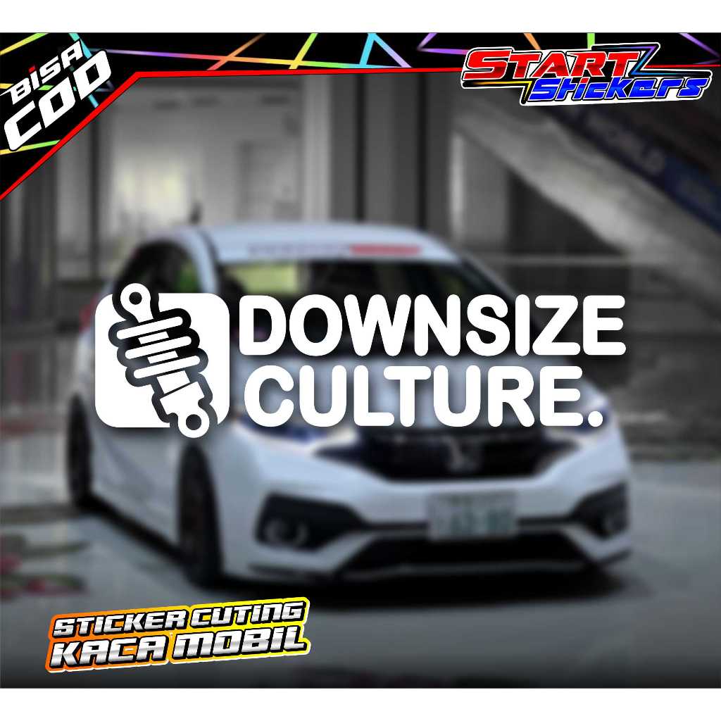 Jual STIKER CUTTING KACA MOBIL MODEL DOWNSIZE CULTURE / STICKER VARIASI ...