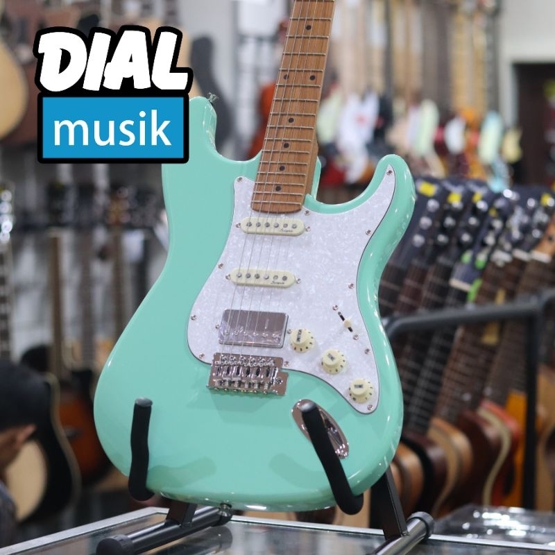 Jual Scorpion JS20 HSS Stratocaster Roasted Maple FB - Surf Green / SG ...