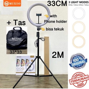 MIXIO Ring Light 33cm Light Stand Tripod 2M Selfie Livestreamer