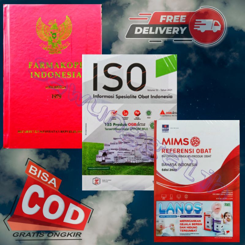 Jual Paket 3 Buku Farmasi Farmakope Indonesia Edisi 3 ,Mims Referensi ...