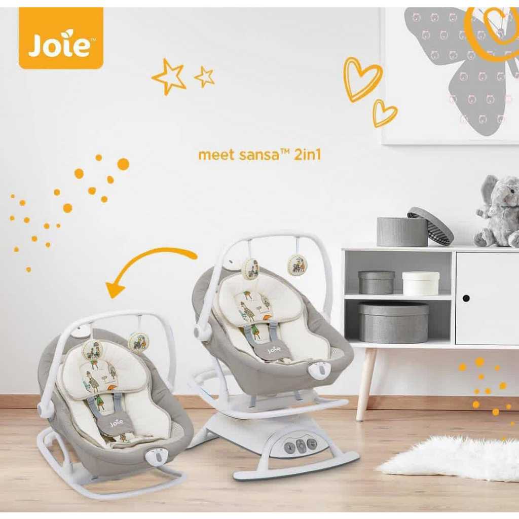 Ayunan Bayi Joie Sansa 2in1 Glider and Rocker Baby Swing Otomatis Elektrik  Listrik Baterai Premium