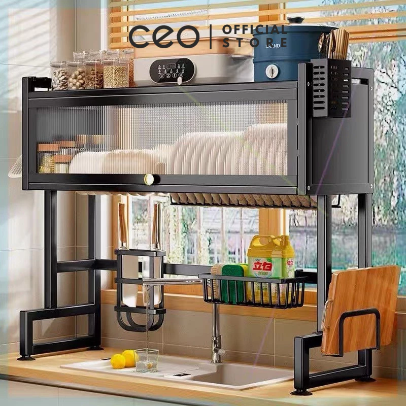 Ceo rak cuci piring stainless wastafel pengering dish dryer rak piring kuat