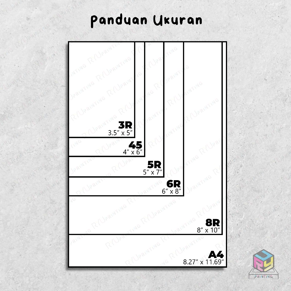 Jual CETAK FOTO UKURAN 3R, 4R, 5R, 6R, 8R, 10R, A4 HIGH QUALITY ...