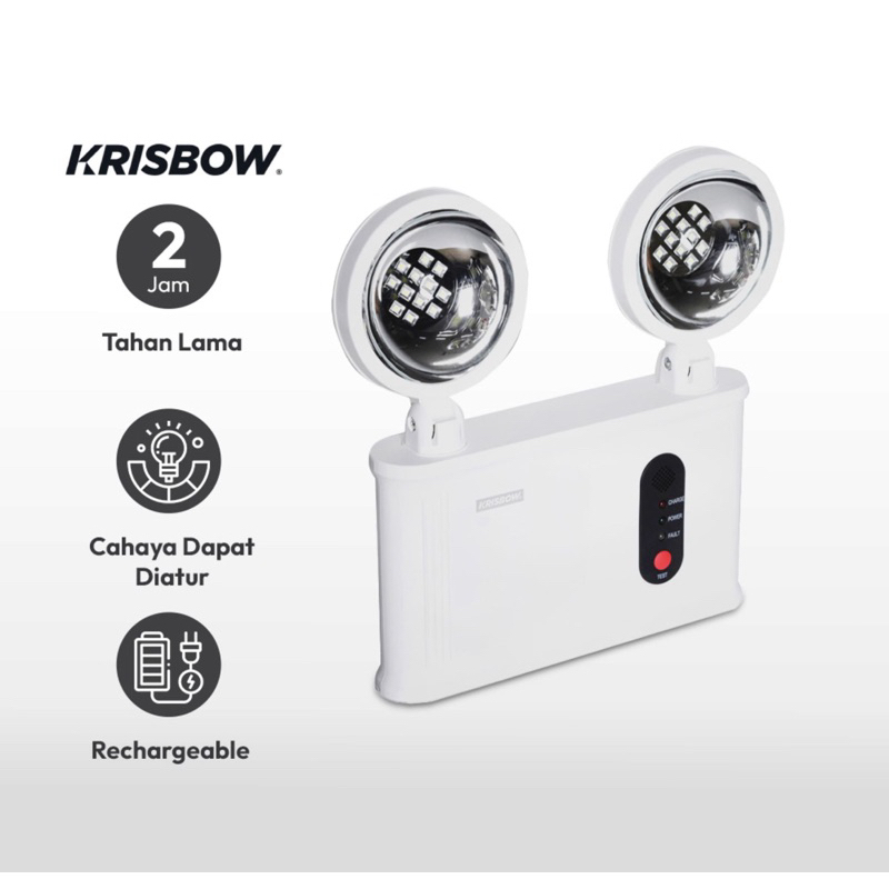 Jual Krisbow Twin Spot Light Emergency Lamp LED - Lampu Kodok | Shopee ...