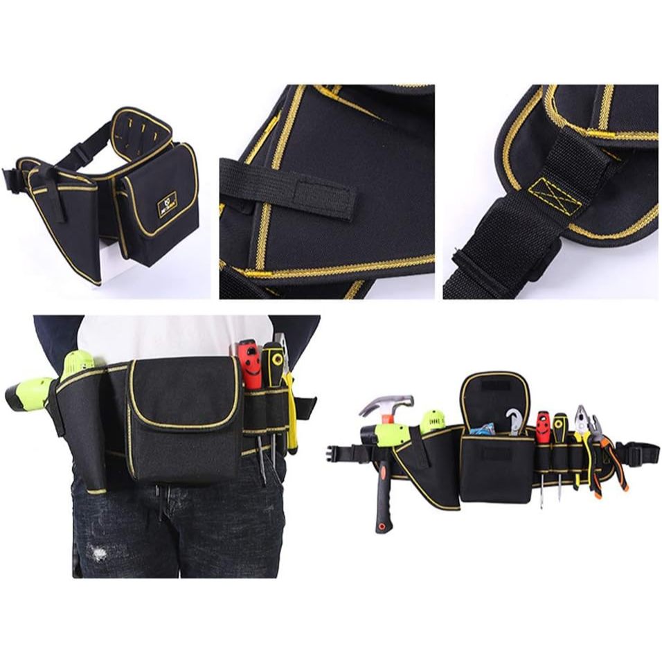 Jual Sabuk Tas Pinggang Bor Palu Obeng Perkakas Tool Belt Waist Pocket ...