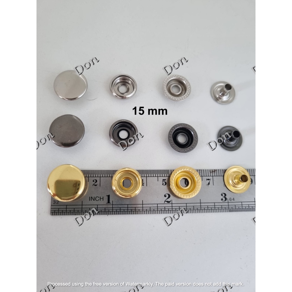 Jual kanicng cetet besi/ button snap/ kancing jaket (10mm -15 mm/ lusin ...