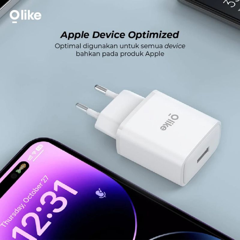 Jual ADAPTOR CHARGER OLIKE C109 2.4A TURBO CHARGING | Shopee Indonesia