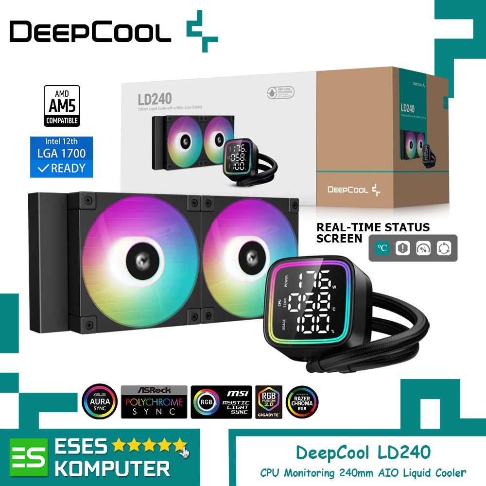 Jual AIO DeepCool LD240 Digital ARGB | 240mm High Performance Liquid ...