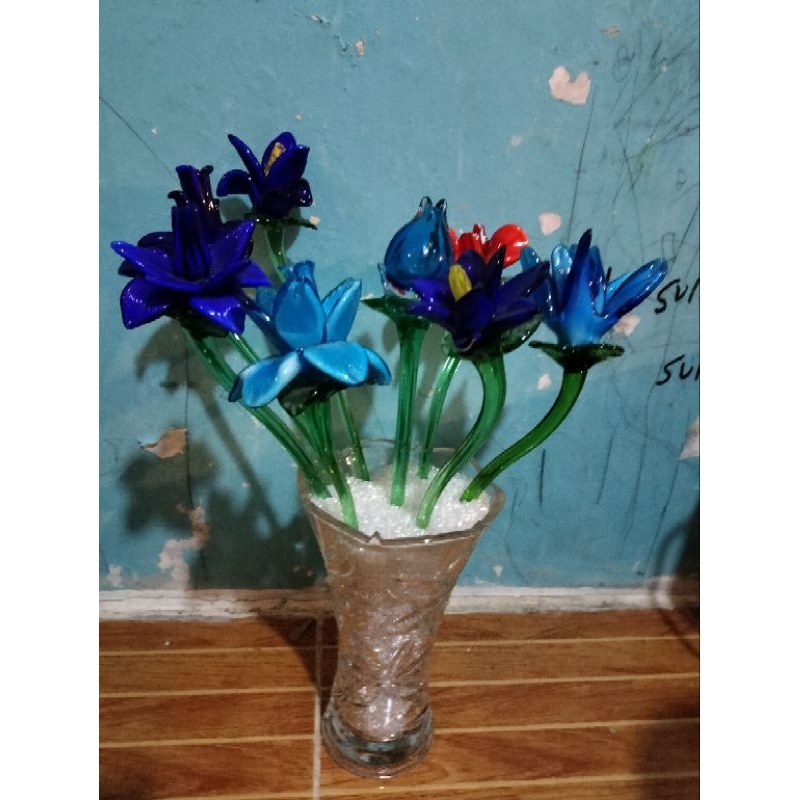 Jual bunga kristal beserta vas dan batu kristal | Shopee Indonesia