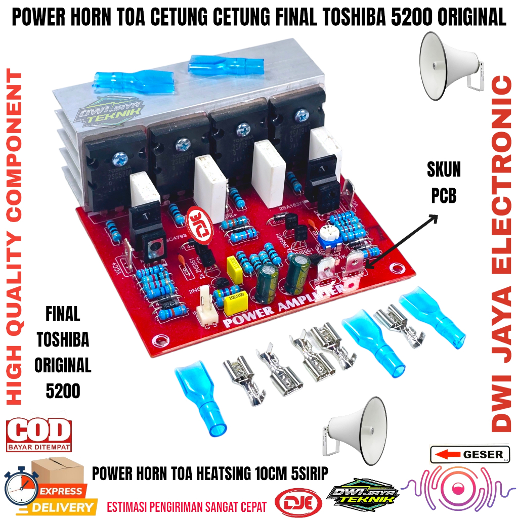 Jual Kit Driver Power Horn TOA Final Toshiba Original Siap Pakai ...