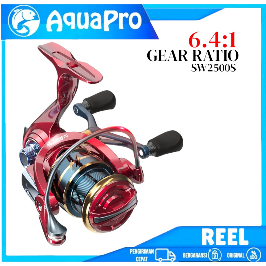 Jual Reel Pancing Fishing Reel ALL WS2500 Fishing Reel CNC Screw in 6.2 ...