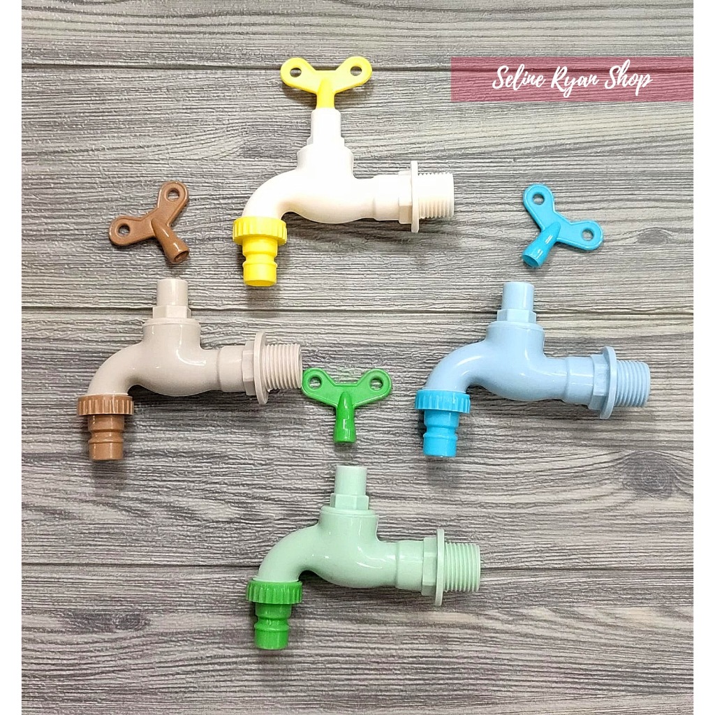 Jual Kran Taman Kunci PVC Warna Warni 1/2