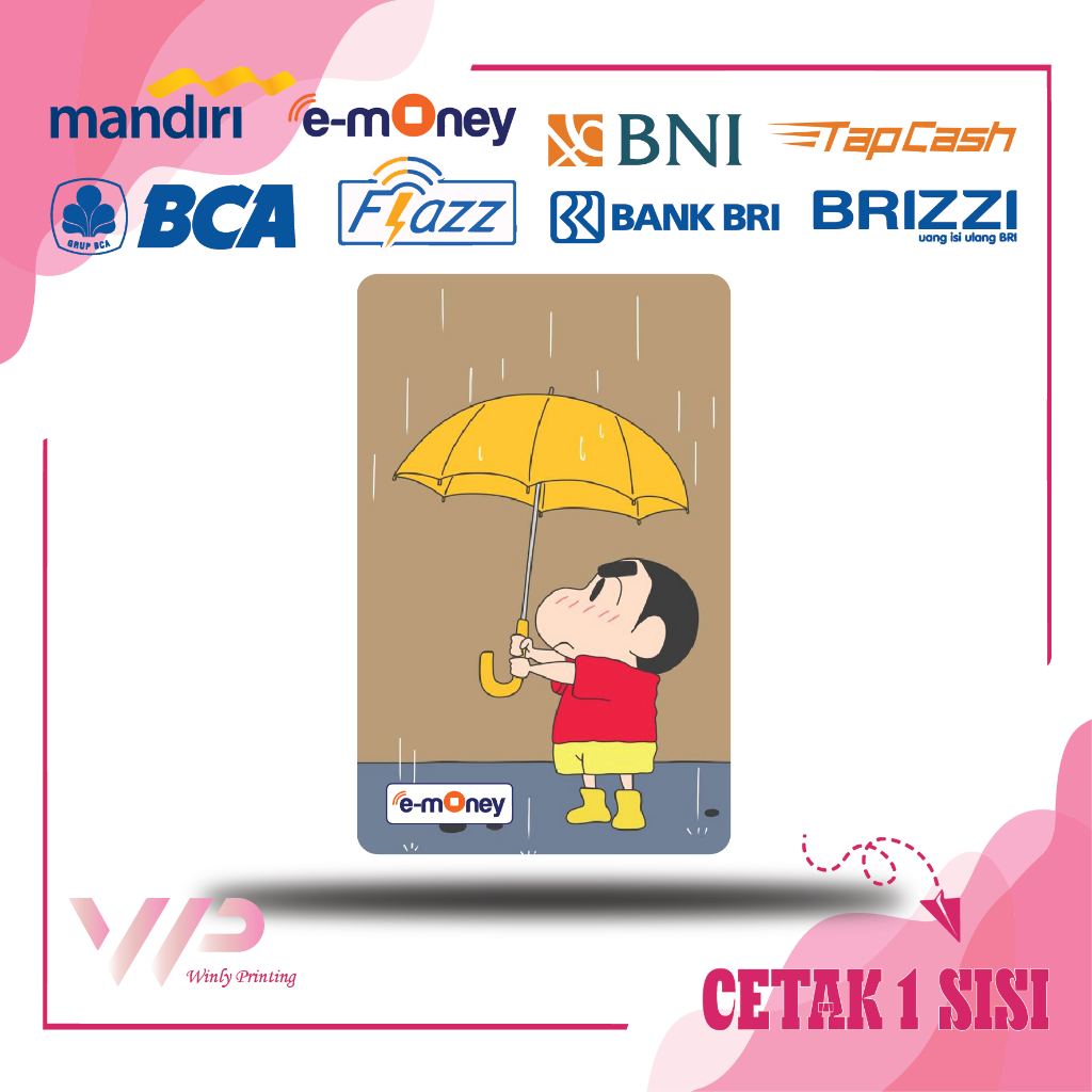 Jual KARTU EMONEY KARTUN ANIME SINCHAN RAIN PAYUNG KUNING KARTUN MOVIE ...