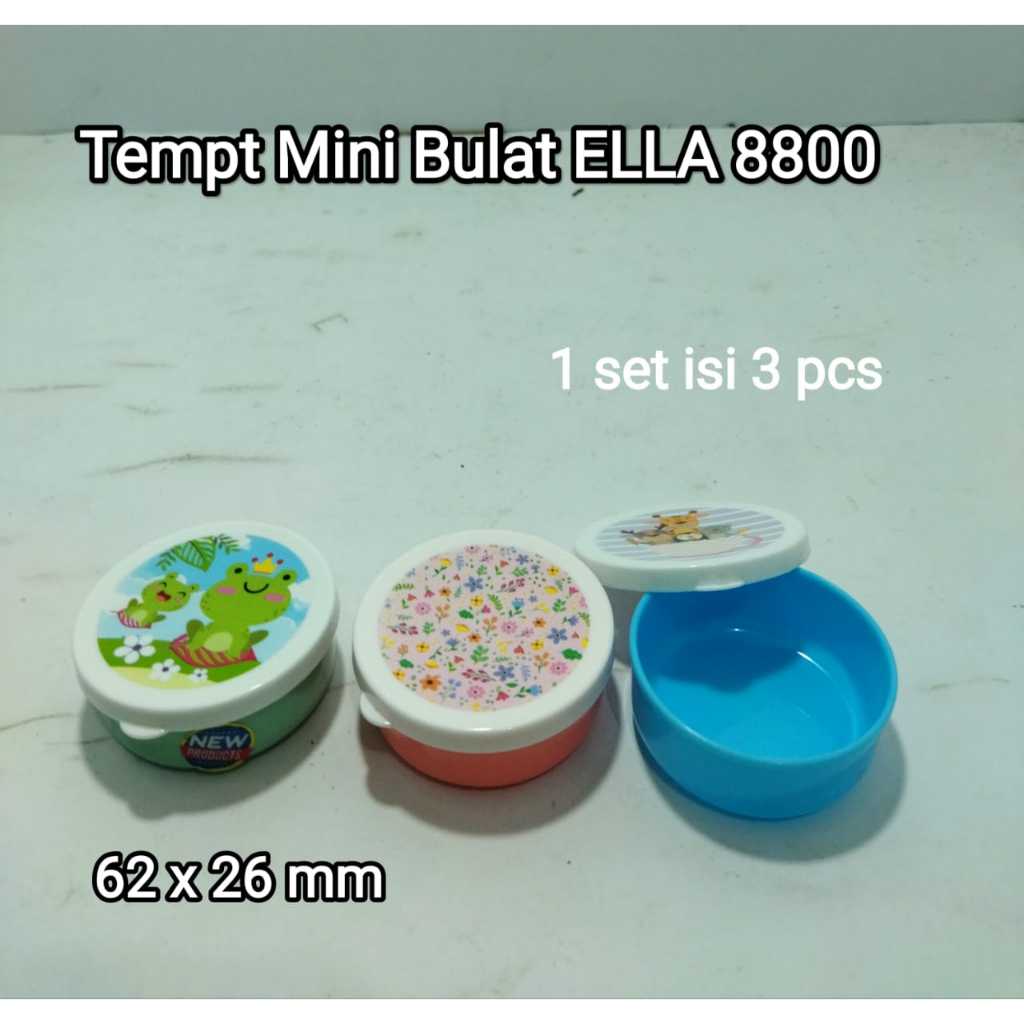 Jual TEMPAT MINI ELLA 1 set isi 3 pcs tempat kancing tempat obat ...