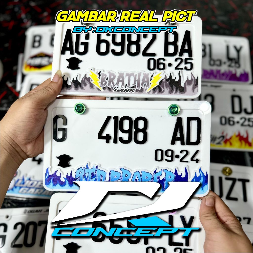 Jual Frame & Plat Nomor Akrilik Model Proper Custom Desain ( BY ...