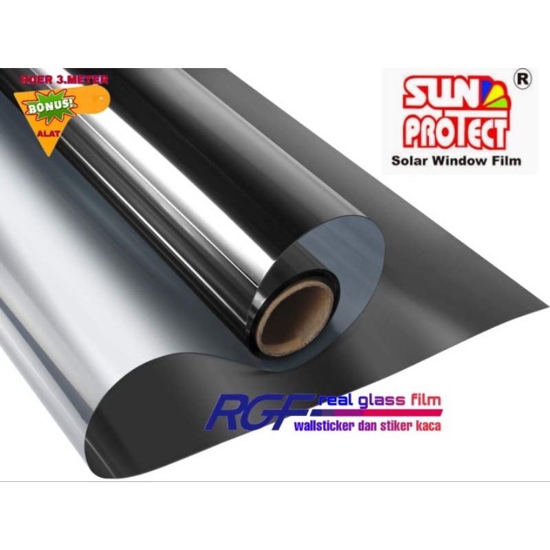 Jual sticker kaca film untuk jendela rumah riben warna hitam kaca film ...