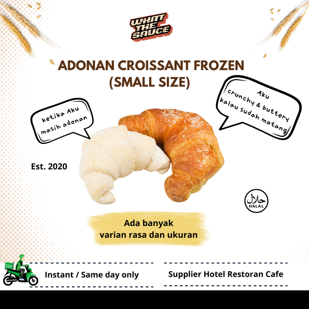 Jual Adonan Croissant / Croffle Dough Frozen Croffel 30g Premium Full