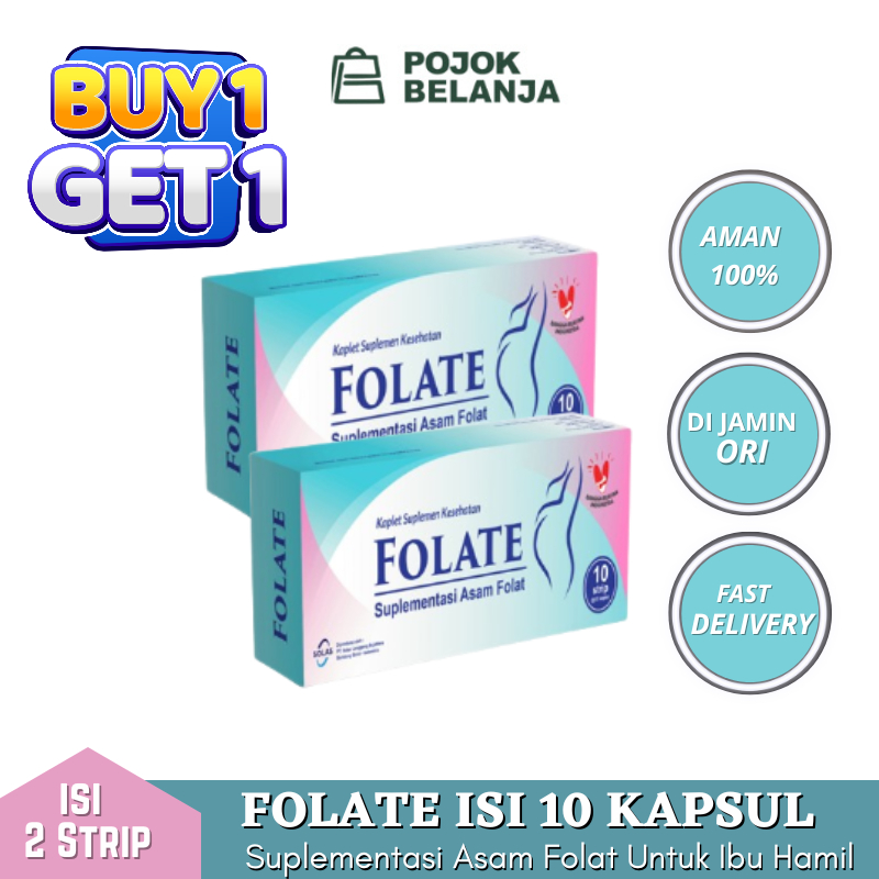 Jual BUY 1 GET 1 Folate Strip isi 10 Kapsul - Suplementasi Asam Folat ...
