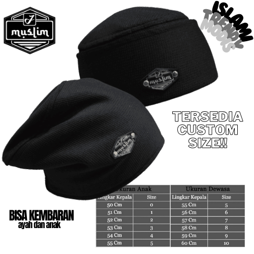 Peci Kupluk Lipat Mesir Al Mulk J - Muslim Kain Adidas