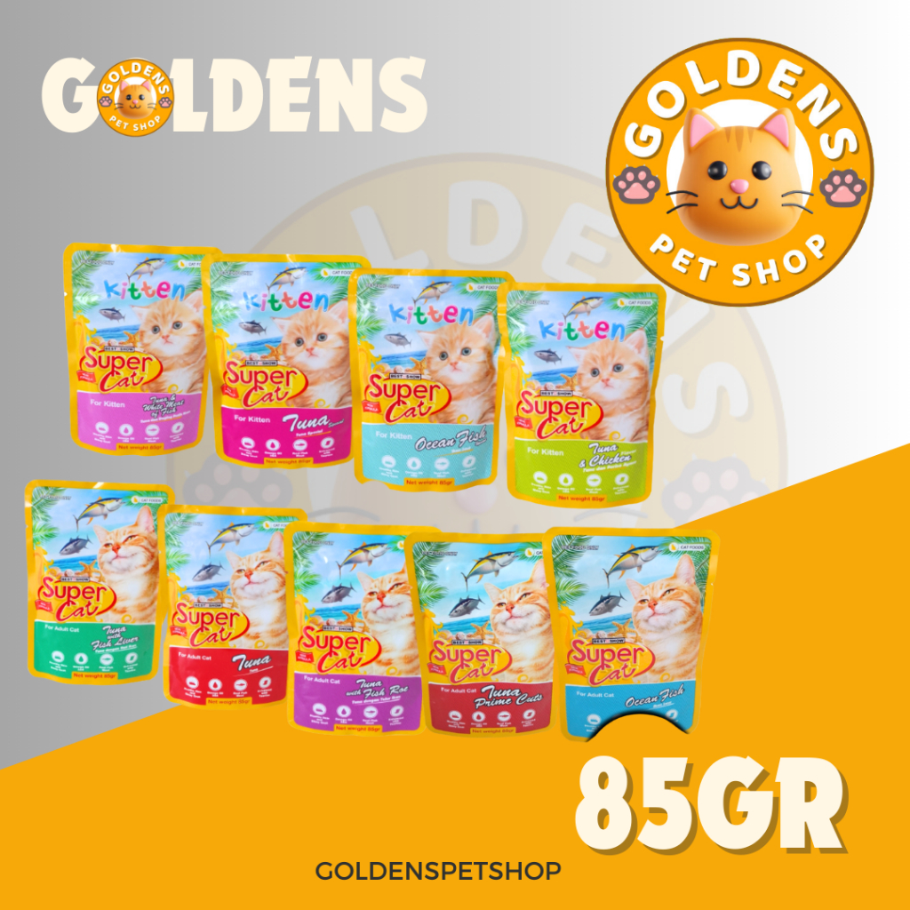 Jual SuperCat Pouch 85gr Adult & Kitten ALL VARIANT wet food super cat