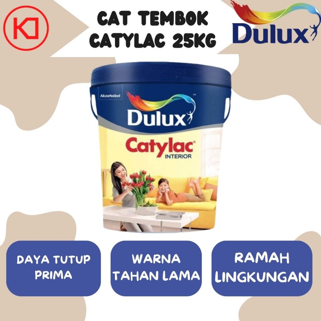 Jual Cat Tembok Dulux Catylac Interior 25kg Putih 1501 Khusus Pengiriman Instan Dalam Kota 1113