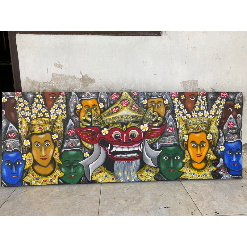 Jual Lukisan Topeng Barong, Lukisan Canvas, lukisan karya Bapak saya ...