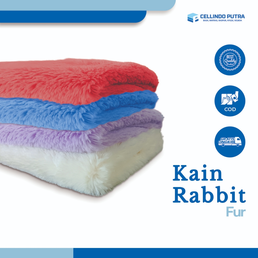 Jual Cellindo Kain Bulu Rabbit Fur (ECERAN) Lebar 150cm Tinggi Bulu ...