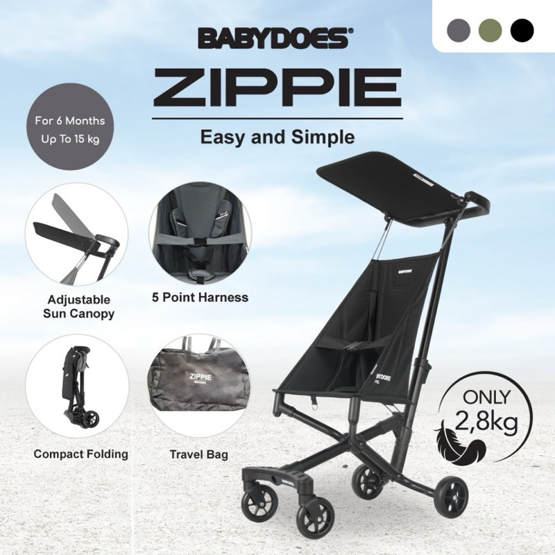 Jual Babydoes Zippie Stroller Cabin Size Ultra Compact Travel