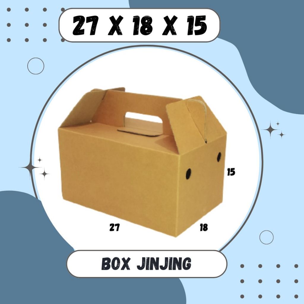 Jual Box Jinjing 27x18x15 Cm Gable Box Kardus Polos Buah Hampers Shopee Indonesia