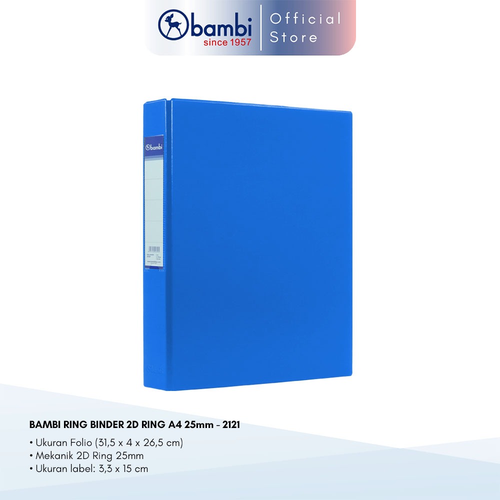 Jual Bambi Ring Binder A4 2 Ring Type D All Color Medium Size 25 Mm Original Shopee Indonesia