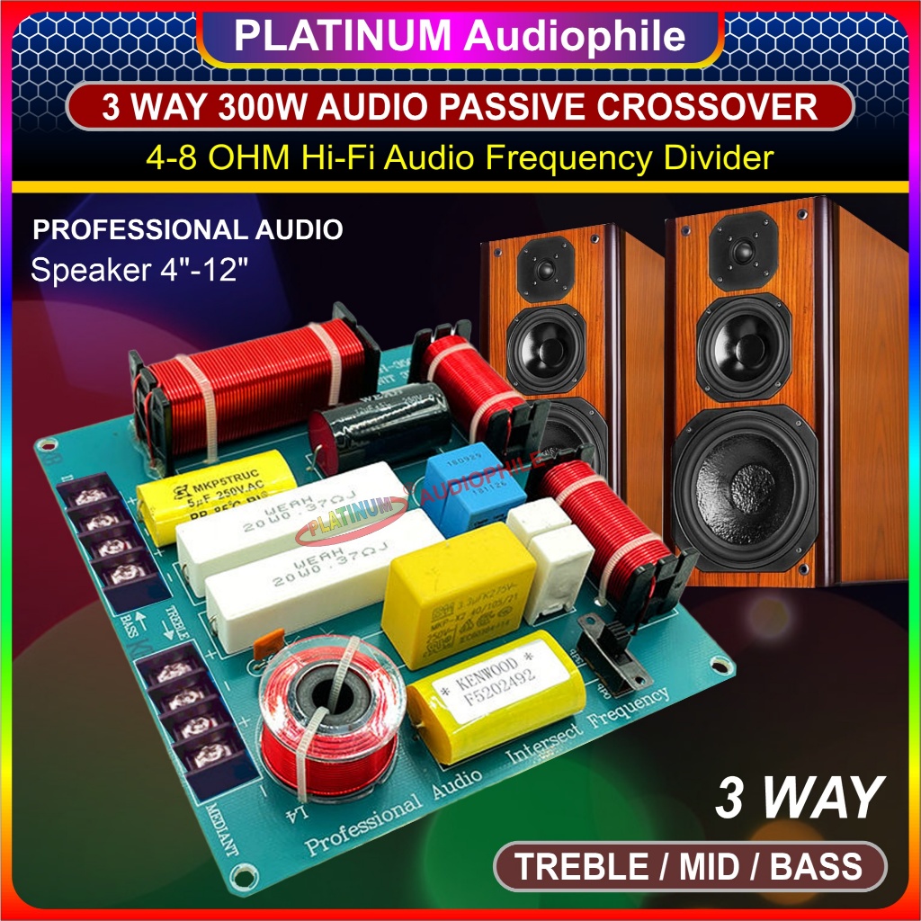 thumbnail image 2 of 2 Way Audio Crossover Tweeter Bass Speaker Crossover 2 of 10