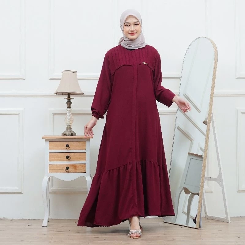 Gamis Cubit Rampel Crinkle Airflow Premium